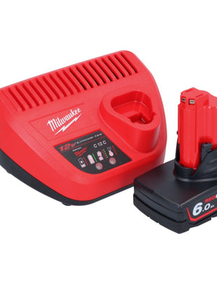 Milwaukee M12 PCSS-601 cortatubos de acero inoxidable a batería 12 V 12 - 28 mm + 1x batería 6,0 Ah + cargador