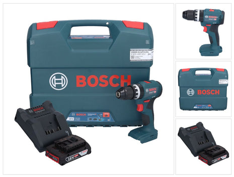 Bosch GSB 18V-45 Professional Perceuse-visseuse à percussion sans fil 18 V 45 Nm Brushless + 1x batterie 2,0 Ah + chargeur + L-Case