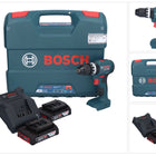 Bosch GSB 18V-45 Professional taladro percutor inalámbrico 18 V 45 Nm (06019K3302) sin escobillas + 2x batería 2,0 Ah + cargador + maletín L