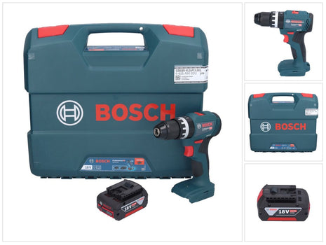 Bosch GSB 18V-45 Professional Akku Schlagbohrschrauber 18 V 45 Nm Brushless + 1x Akku 4,0 Ah + L-Case - ohne Ladegerät