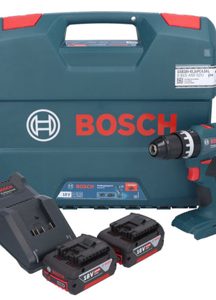 Bosch GSB 18V-45 Professional taladro percutor inalámbrico 18 V 45 Nm sin escobillas + 2x baterías 4,0 Ah + cargador + maletín L