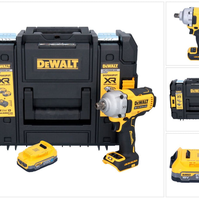 DeWalt DCF 892 NT 18 V 813 Nm 1/2'' Avvitatore a impulsi senza spazzole + 1x batteria 1,7 Ah + TSTAK - senza caricatore
