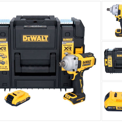 DeWalt DCF 892 NT cordless impact wrench 18 V 813 Nm 1/2" brushless + 1x battery 2.0 Ah + TSTAK - without charger