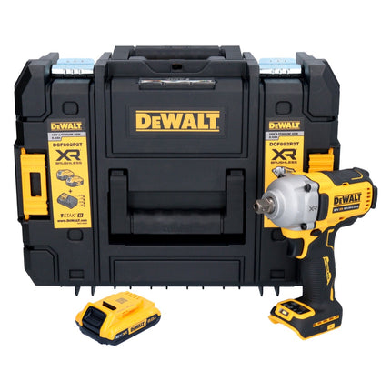 DeWalt DCF 892 NT cordless impact wrench 18 V 813 Nm 1/2" brushless + 1x battery 2.0 Ah + TSTAK - without charger