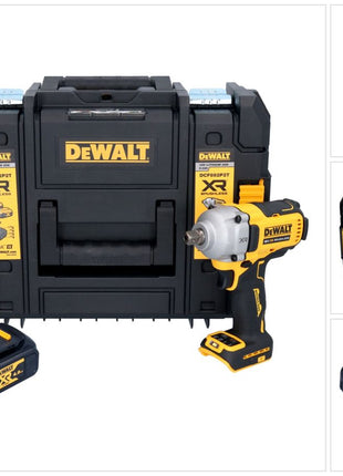 Clé à chocs sans fil DeWalt DCF 892 M1T 18 V 813 Nm 1/2" sans balai + 1x batterie 4,0 Ah + chargeur + TSTAK