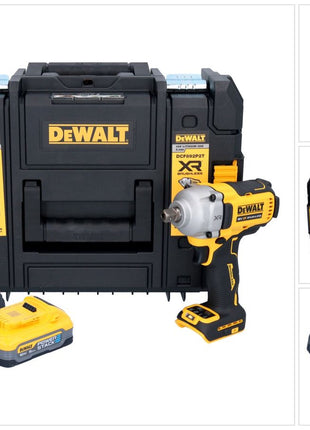 DeWalt DCF 892 H1T Akku Schlagschrauber 18 V 813 Nm 1/2" Brushless + 1x Powerstack Akku 5,0 Ah + Ladegerät + TSTAK