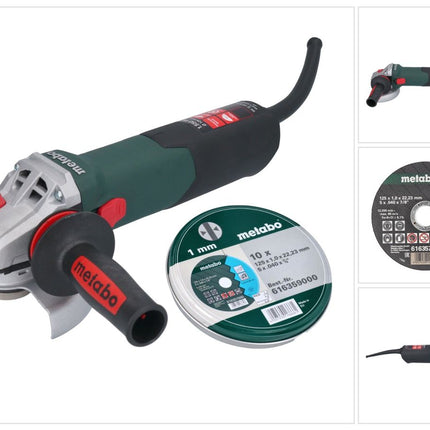 Metabo WE 15-125 Amoladora angular rápida 1550 W 125 mm + 10x discos de corte