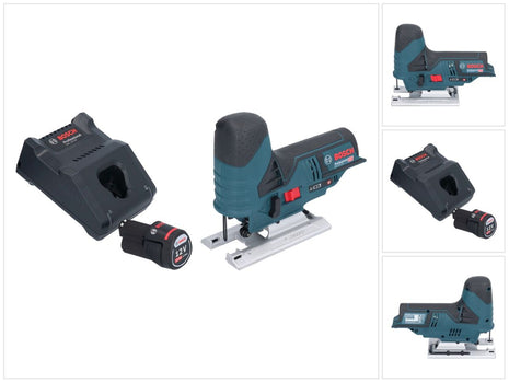 Bosch GST 12V-70 Seghetto alternativo professionale a batteria 12 V 70 mm + 1x batteria 2,0 Ah + caricabatterie gert