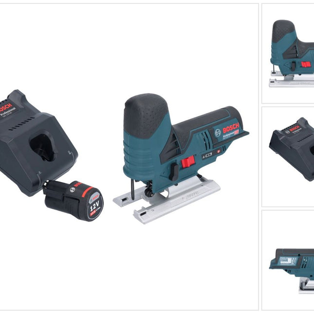 Bosch GST 12V-70 Professional Scie sauteuse sans fil 12 V 70 mm + 1x batterie 3,0 Ah + chargeur