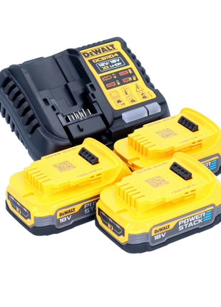 Zestaw startowy akumulatorów DeWalt DCB 1104 E3 12 V / 18 V 3x akumulator Powerstack 1,7 Ah + ładowarka DCB 1104