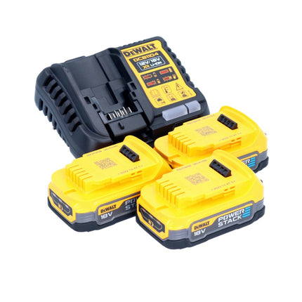 DeWalt DCB 1104 E3 battery starter set 12 V / 18 V 3x Powerstack battery 1.7 Ah + DCB 1104 charger