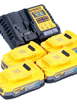 Zestaw startowy akumulatorów DeWalt DCB 1104 E4 12 V / 18 V 4x akumulator Powerstack 1,7 Ah + ładowarka DCB 1104