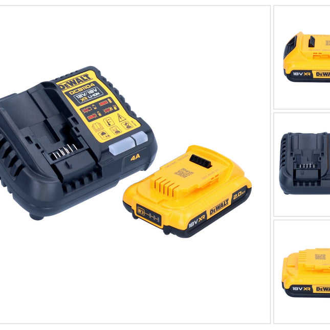 DeWalt DCB 1104 D1 Battery Starter Set 12 V / 18 V 1x battery 2.0 Ah + DCB 1104 charger