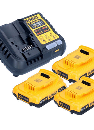 DeWalt DCB 1104 D3 set de arranque de batería 12 V / 18 V 3x batería 2,0 Ah + cargador DCB 1104