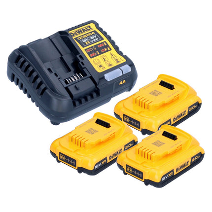 DeWalt DCB 1104 D3 Set di avviamento batteria 12 V / 18 V 3x batteria 2,0 Ah + caricatore DCB 1104