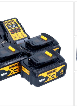 DeWalt DCB 1104 M3 set de arranque de batería 12 V / 18 V 3x baterías 4,0 Ah + cargador DCB 1104