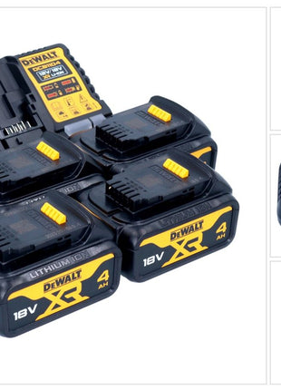 Zestaw startowy akumulatorów DeWalt DCB 1104 M4 12 V / 18 V 4x akumulator 4,0 Ah + ładowarka DCB 1104