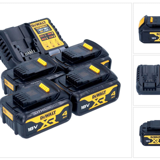 DeWalt DCB 1104 M4 battery starter set 12 V / 18 V 4x battery 4.0 Ah + DCB 1104 charger