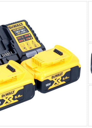 DeWalt DCB 1104 P2 set de arranque de batería 12 V / 18 V 2x baterías 5,0 Ah + cargador DCB 1104