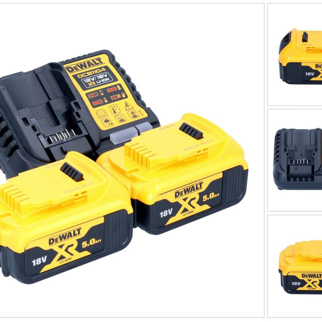 Zestaw startowy akumulatorów DeWalt DCB 1104 P2 12 V / 18 V 2x akumulator 5,0 Ah + ładowarka DCB 1104