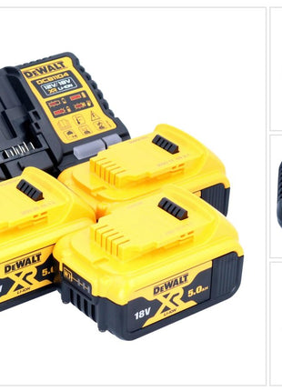 DeWalt DCB 1104 P3 Akku Starter Set 12 V / 18 V 3x Akku 5,0 Ah + DCB 1104 Ladegerät