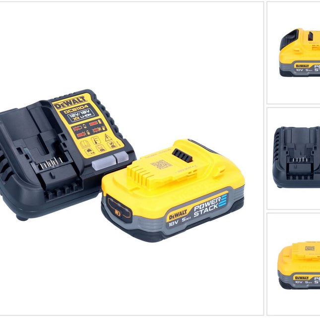 DeWalt DCB 1104 H1 Battery Starter Set 12 V / 18 V 1x Powerstack battery 5.0 Ah + DCB 1104 charger