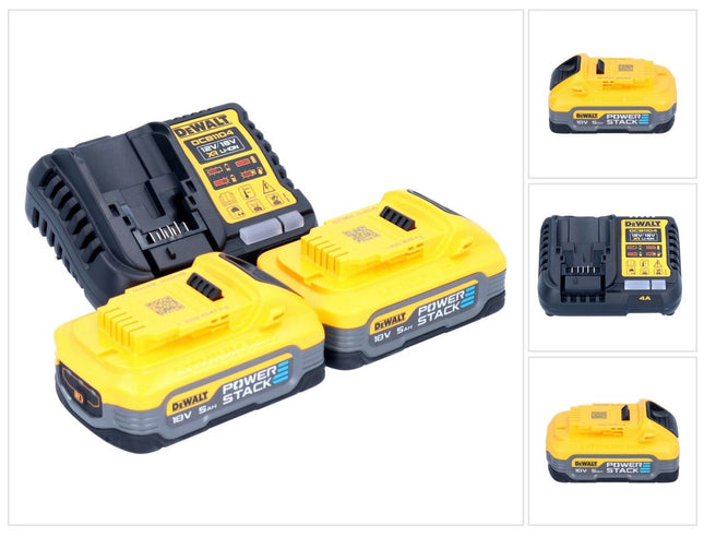 DeWalt DCB 1104 H2 Battery Starter Set 12 V / 18 V 2x Powerstack battery 5.0 Ah + DCB 1104 charger