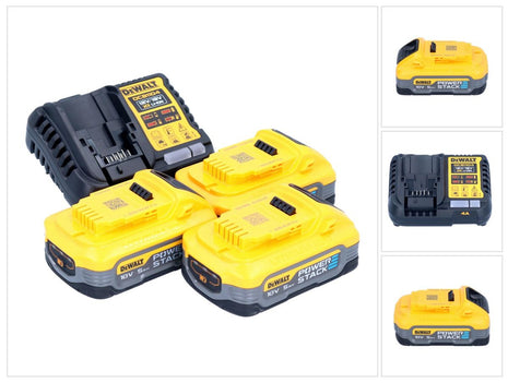 Set di avviamento DeWalt DCB 1104 H3 12 V / 18 V 3x batteria Powerstack 5,0 Ah + caricabatterie DCB 1104