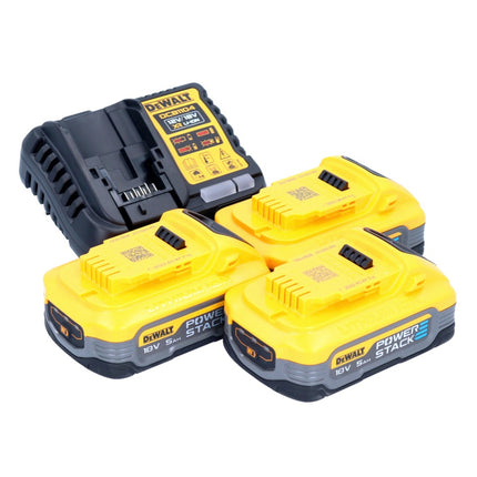 Juego de baterías de arranque DeWalt DCB 1104 H3 12 V / 18 V 3x batería Powerstack 5,0 Ah + cargador DCB 1104