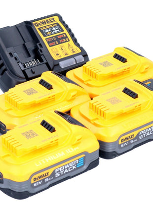 DeWalt DCB 1104 H4 Akku Starter Set 12 V / 18 V 4x Powerstack Akku 5,0 Ah + DCB 1104 Ladegerät