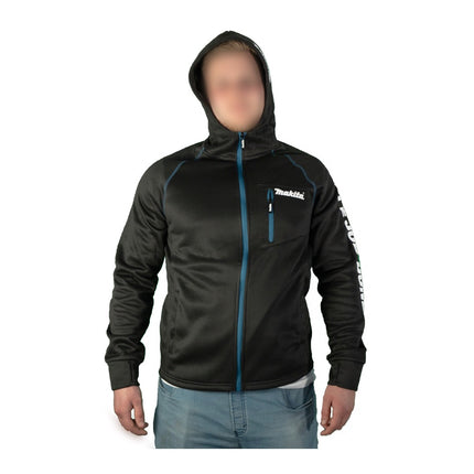 Makita Polar Tec Hoodie Jacket L con capucha trabajo y ocio (98P214-L) 100% poliéster