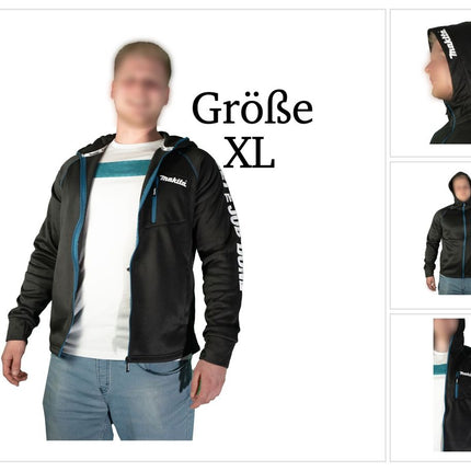 Makita Polar Tec Hoodie veste XL avec capuche travail et loisirs ( 98P214-XL ) 100 % polyester