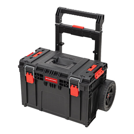 Toolbrothers RHINO XL Cart ECO Maleta de herramientas móvil apilable 590 x 425 x 660 mm 37 l IP66 Capacidad de carga 100 kg con doble mango telescópico fabricado en aluminio