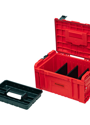 Toolbrothers Maleta de herramientas RHINO L Organize+ ULTRA Custom 450 x 334 x 240 mm 19 l apilable IP54 con 3 compartimentos y estante