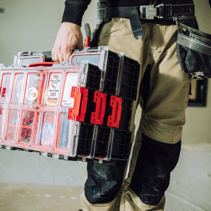 Toolbrothers RHINO L Organizer ECO altezza XL scatole 9 l IP54 con scatole estraibili