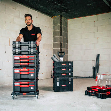 Toolbrothers RHINO L mobile transport trolley ECO rolling board with metal swivel wheels and brake