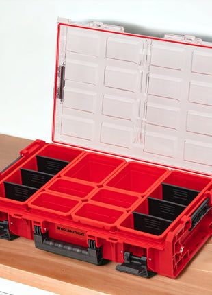 Toolbrothers RHINO XXL Organizer ULTRA Height XL Boxes Custom 582 x 387 x 131 mm 13,5 l IP66 z 8 wkładkami i 6 przegrodami