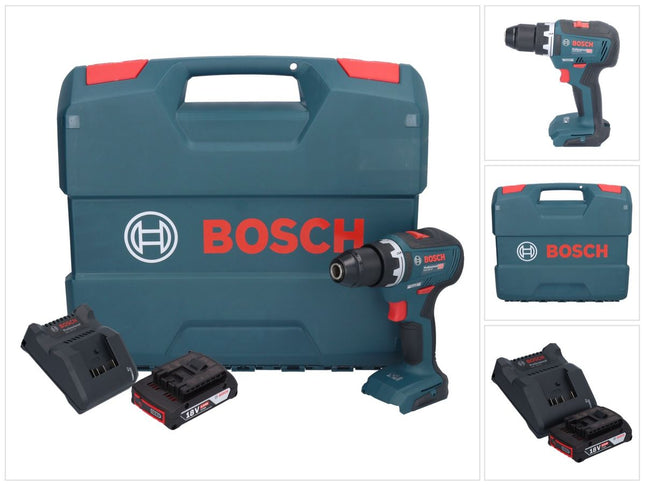 Bosch GSR 18V-55 Trapano avvitatore professionale a batteria 18 V 55 Nm senza spazzole + 1x batteria ricaricabile 2,0 Ah + caricabatterie + L-case