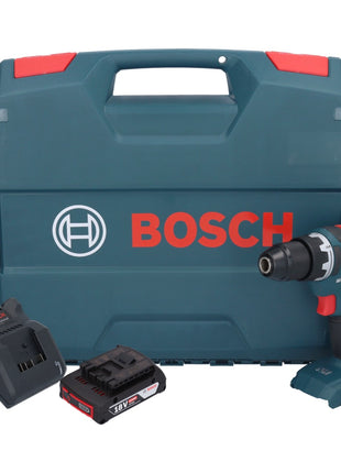 Bosch GSR 18V-55 Taladro atornillador inalámbrico profesional 18 V 55 Nm sin escobillas + 1x batería 2,0 Ah + cargador + maletín L