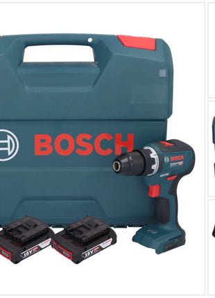 Bosch GSR 18V-55 Professional Akku Bohrschrauber 18 V 55 Nm Brushless + 2x Akku 2,0 Ah + Ladegerät + L-Case