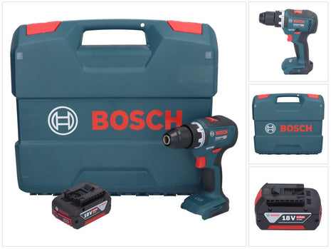 Bosch GSR 18V-55 Professional Perceuse-visseuse sans fil 18 V 55 Nm Brushless + 1x batterie 4,0 Ah + L-Case - sans chargeur