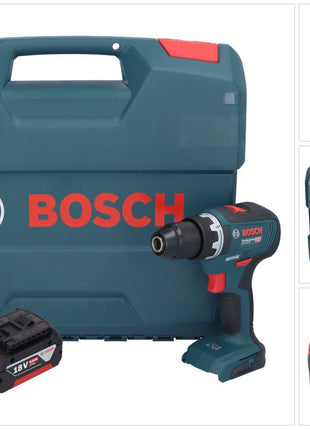 Bosch GSR 18V-55 Taladro atornillador inalámbrico profesional 18 V 55 Nm sin escobillas + 1x batería 5,0 Ah + estuche L - sin cargador