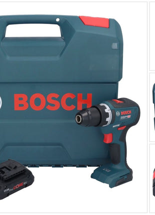 Bosch GSR 18V-55 Taladro atornillador inalámbrico profesional 18 V 55 Nm sin escobillas + 1x batería ProCORE 4,0 Ah + L-Case - sin cargador