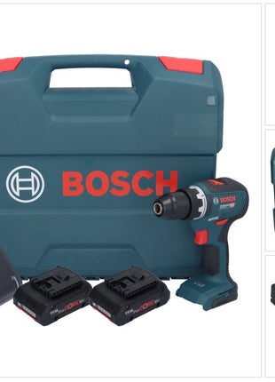 Bosch GSR 18V-55 Profesjonalna akumulatorowa wiertarko-wkrętarka 18 V 55 Nm bezszczotkowa + 2x akumulator ProCORE 4,0 Ah + ładowarka + walizka L