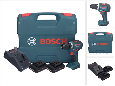 Bosch GSR 18V-55 Professional Perceuse-visseuse sans fil 18 V 55 Nm Brushless + 2x batterie ProCORE 4,0 Ah + chargeur + L-Case