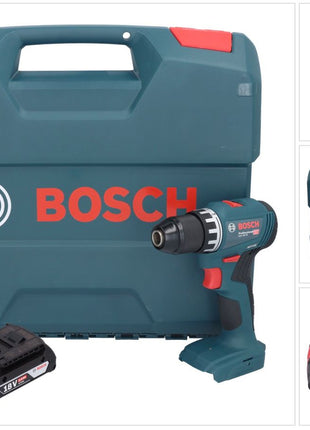 Bosch GSR 18V-45 Taladro atornillador inalámbrico profesional 18 V 45 Nm sin escobillas + 1x batería 2,0 Ah + estuche L - sin cargador