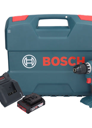 Bosch GSR 18V-45 Taladro atornillador inalámbrico profesional 18 V 45 Nm sin escobillas + 1x batería 2,0 Ah + cargador + maletín L