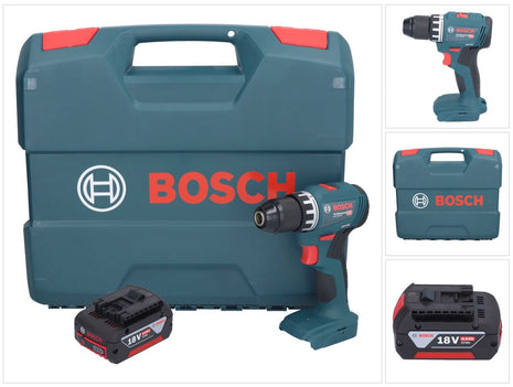 Bosch GSR 18V-45 Professional Perceuse-visseuse sans fil 18 V 45 Nm Brushless + 1x batterie 4,0 Ah + L-Case - sans chargeur