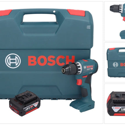 Bosch GSR 18V-45 Taladro atornillador inalámbrico profesional 18 V 45 Nm sin escobillas + 1x batería 5,0 Ah + maletín en L - sin cargador