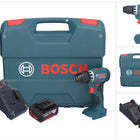 Bosch GSR 18V-45 Taladro atornillador inalámbrico profesional 18 V 45 Nm sin escobillas + 1x batería 5,0 Ah + cargador + maletín L